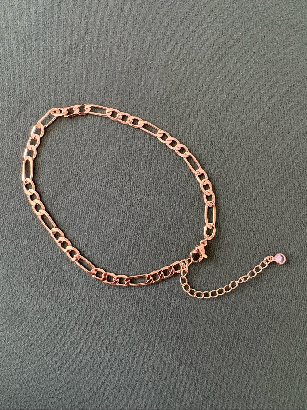 Yellow Gold Paperclip Chain Bracelet with Extender